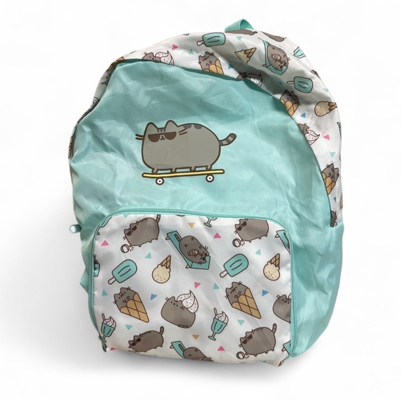 Pusheen Handbags - Pusheen Summer 2017 Box Fold Up Backpack Ice Cream Skateboard Mint Green‎